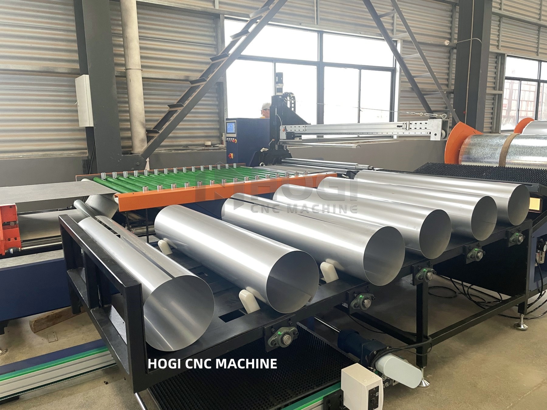HOGI CNC 4-roller plate rolling machine