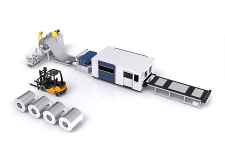 Fully Automated Production Line for Laser Cutting and Blanking of Metal Coils